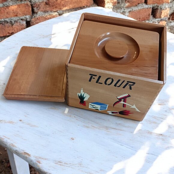 MCM Vintage Set of 3 Hand-Painted Wooden Nesting Canisters – Made in Jap… - Picture 13 of 13